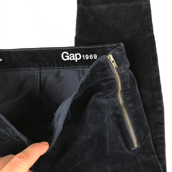 GAP | Burgundy & Navy Velvet Side Zip Legging | 26 - Picture 7 of 14